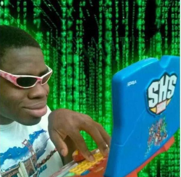 Master Hackerman with Goofy Sunglasses and Toy Computer